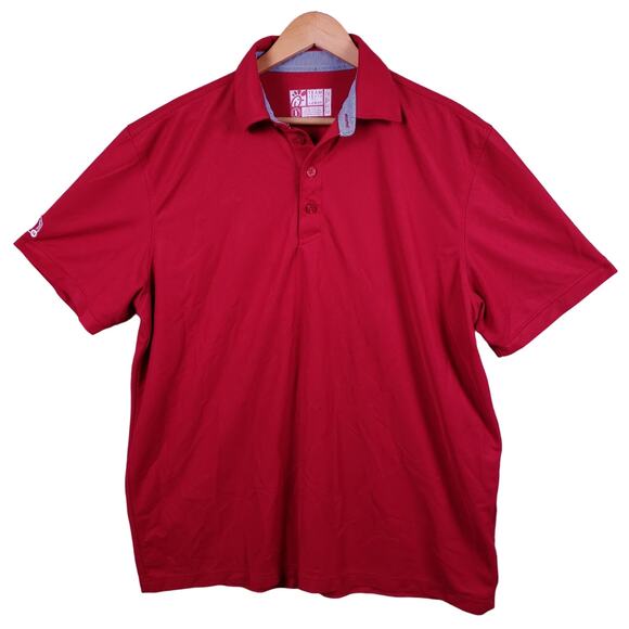 Chick-fil-A Unisex Short Sleeve Polo Shirt XL Red OOBE Team Style Uniform Work - Picture 2 of 13